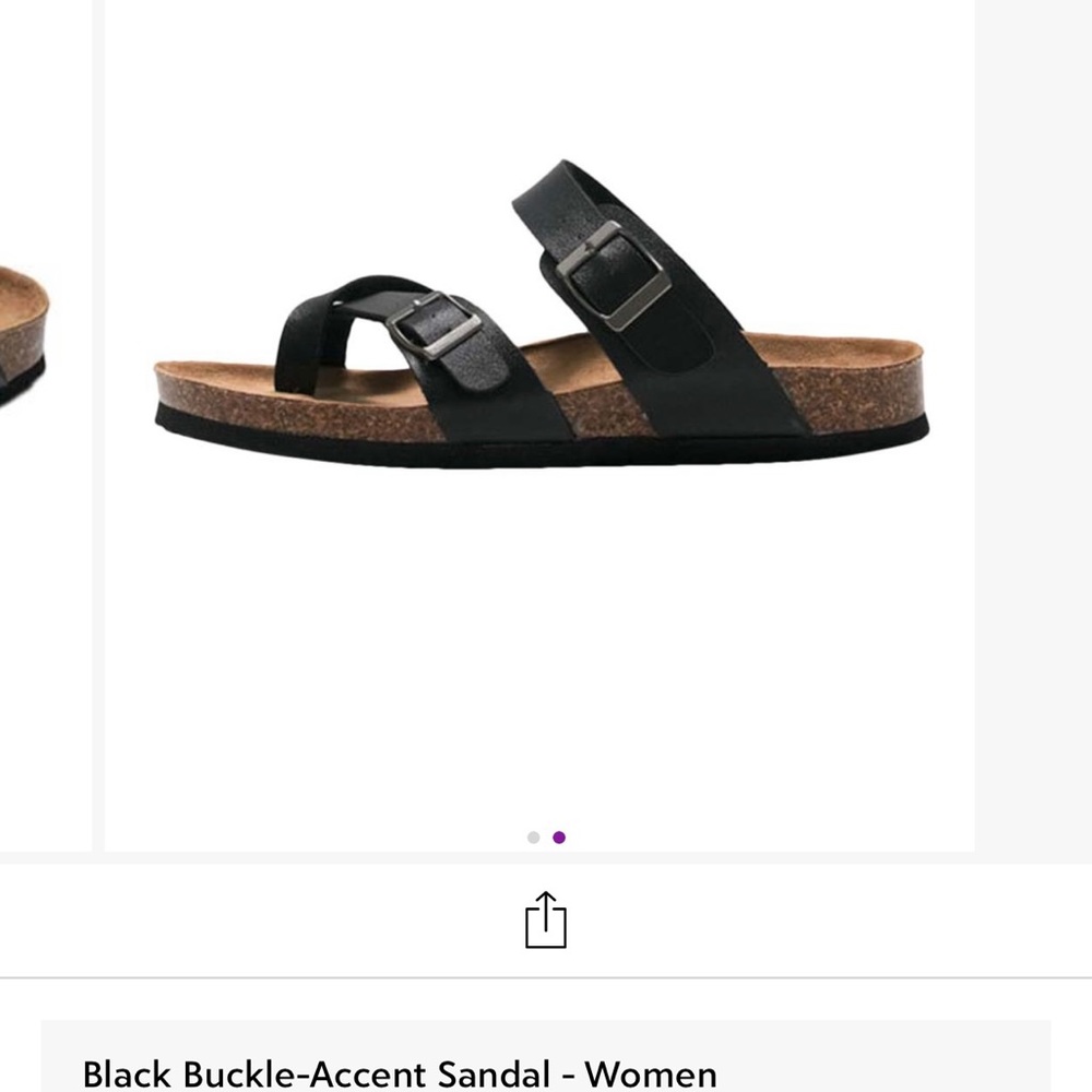 NWOT black PAOTMBU Women’s sandals size 11